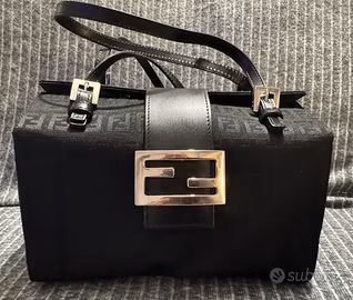 Borsa Fendi originale in tessuto nero NUOVA !