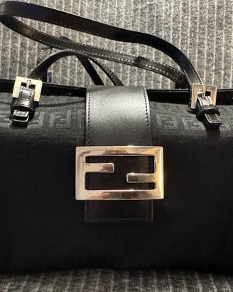 Borsa Fendi originale in tessuto nero NUOVA !