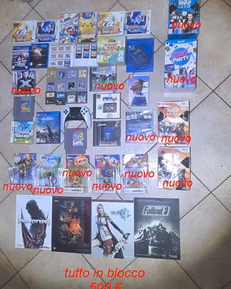 lotto blocco console e videogiochi 