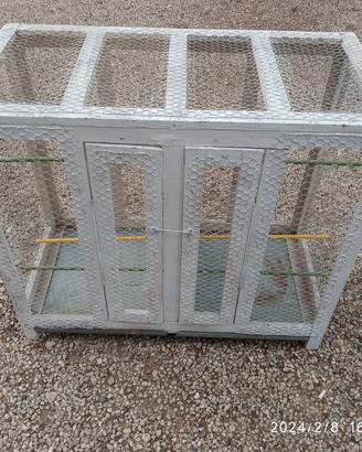 Gabbia canarini artigianale doppia