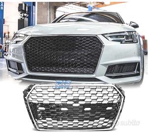 GRIGLIA AUDI A4 B9 15-19 LOOK RS4 CROMO NERO