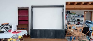 pergola addossata in acciaio antrancite motorizzat