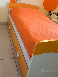 Letto singolo con letto estraibile 2 materassi