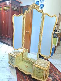 toilette/ pettiniera con specchio trittico 