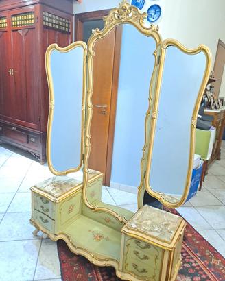 toilette/ pettiniera con specchio trittico 