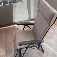 Coppia di sedie reclinabili da balcone/giardino