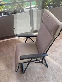 Coppia di sedie reclinabili da balcone/giardino