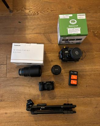 Kit mirrorless sony alpha a 6000 obiettivi
