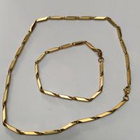 SET COLLANA E BRACCIALE PRISMA PLACCATI ORO 18K 