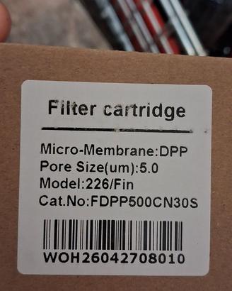 Cartucce filtranti professionali ts filter - nuove