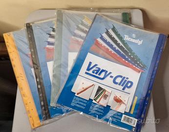 Lotto 4 Cartelline con Clip Vary-Clip Tecnostyl