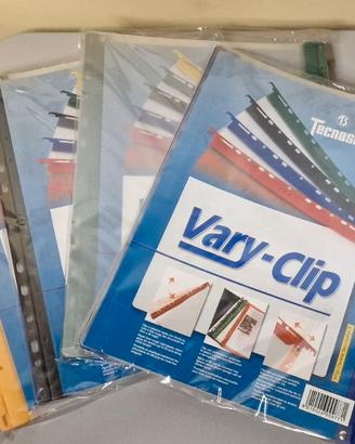 Lotto 4 Cartelline con Clip Vary-Clip Tecnostyl