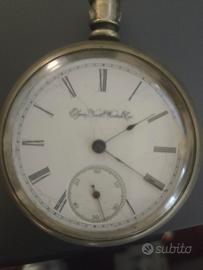 orologio antico in argento Elgin Natl Watch 