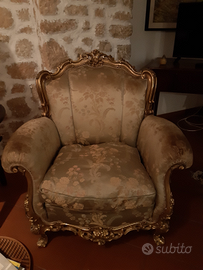 Poltrona anni 50 stile barocco