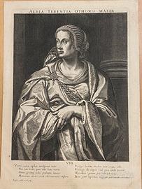 Incisione antica "Albia Terentia Othonis Mater"