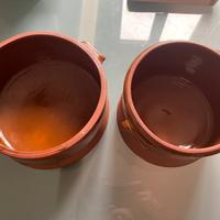 2 tegami in terracotta nuovi  22 e 18 cm.