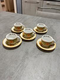 THUN Set 5 tazzine in Porcellana da caffè Country