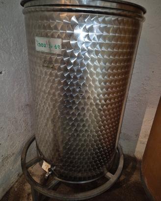 botte in  acciaio  e vetroresina  torchio mastello