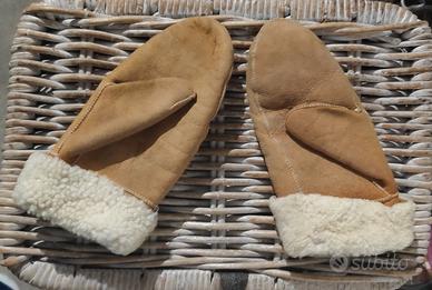 Guanti muffole in pelle di pecora