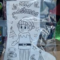 Calza befana da colorare Elf on The Shelf