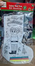 Calza befana da colorare Elf on The Shelf