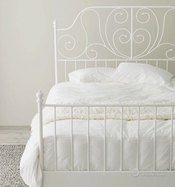 Letto matrimoniale ferro bianco ikea
