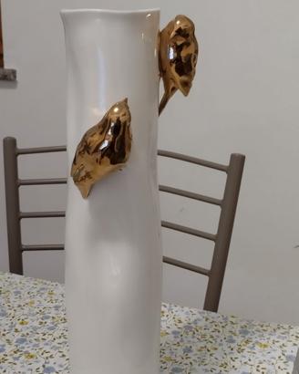 vaso shishi design porcellana bianca 