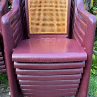 Sedie da esterno bordeaux