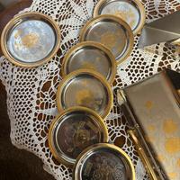 Set servizio completo vintage acciao e oro 24k