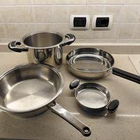 Batteria di pentole in acciaio inox