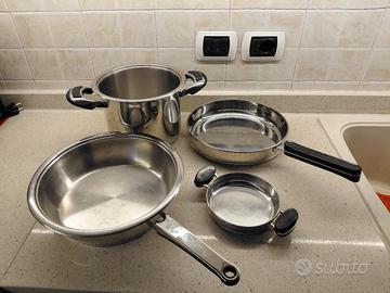 Batteria di pentole in acciaio inox