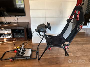 Simulatore di guida professionale con due volanti