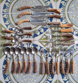 Set Posate corno Naturale Vintage anni 70 Austria