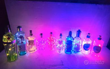 10 BOTTIGLIE LUMINOSE COME DA FOTO 