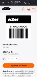 Fanale posteriore KTM 1290 Super Duke