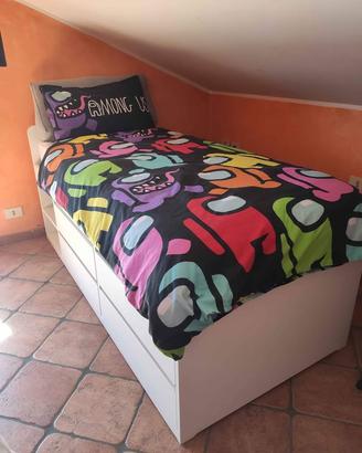 Letto contenitore Ikea con materasso Memory Foam