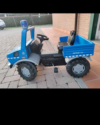 jeep  a pedali, marca roll toys unimog polizia