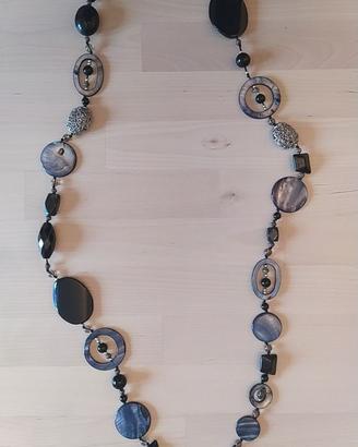 collana blu-nero madreperla