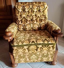 Poltrone Vintage Rustiche in Legno Massello