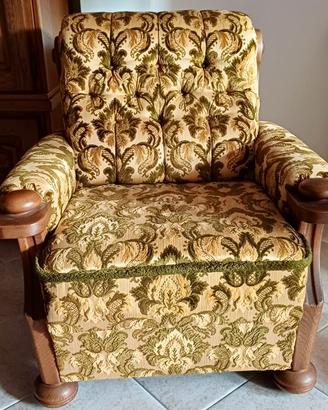 Poltrone Vintage Rustiche in Legno Massello