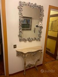 Consolle ingresso barocca con specchio