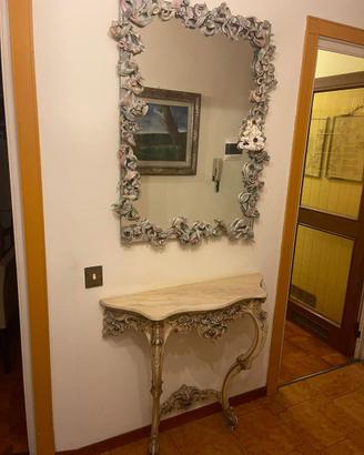 Consolle ingresso barocca con specchio