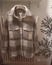 Cappotto pesante con fantasia a quadri