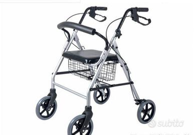 Deambulatore con cestello e seduta 