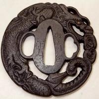 Tsuba  antica giapponese- scuola kinai