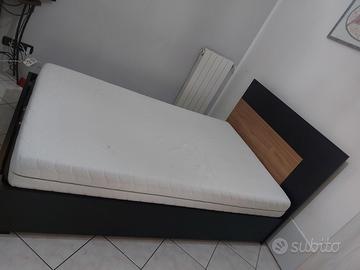 letto contenitore 1piazza e mezza  con comodino e 