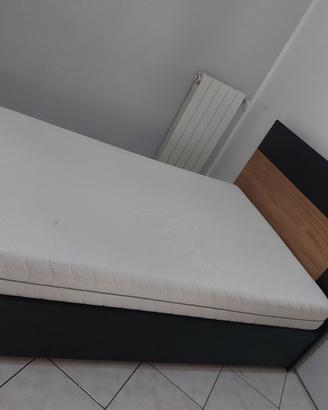letto contenitore 1piazza e mezza  con comodino e 
