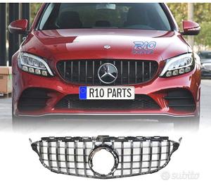 GRIGLIA MERCEDES W205 14-18 AMG GT NERO LUCIDO CRO