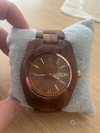Orologio in legno uomo ECOS marrone datario