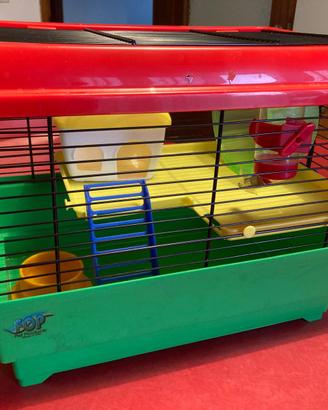 Gabbia criceto con accessori